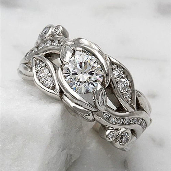 Wholesale Jewelry Light Luxury Geometric Copper Zircon Ring
