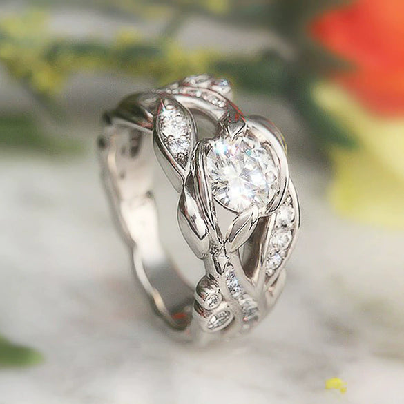 Wholesale Jewelry Light Luxury Geometric Copper Zircon Ring