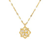 Wholesale Jewelry Light Luxury Geometric Fourleaf Clover Titanium Steel Necklace With Mixed Gemstone Pendant And Water Chain Microinlaid With Diamonds