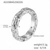 Wholesale Jewelry Light Luxury Geometric Irregular Titanium Steel Enamel Glaze Electroplated Ring