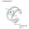 Wholesale Jewelry Light Luxury Geometric Irregular Titanium Steel Enamel Glaze Electroplated Ring