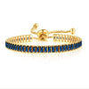 Wholesale Jewelry Light Luxury Geometric Rectangular Zircon Copper Electroplated Bracelet For Women