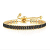 Wholesale Jewelry Light Luxury Geometric Rectangular Zircon Copper Electroplated Bracelet For Women