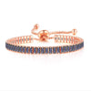 Wholesale Jewelry Light Luxury Geometric Rectangular Zircon Copper Electroplated Bracelet For Women