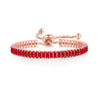Wholesale Jewelry Light Luxury Geometric Rectangular Zircon Copper Electroplated Bracelet For Women