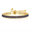 Wholesale Jewelry Light Luxury Geometric Rectangular Zircon Copper Electroplated Bracelet For Women