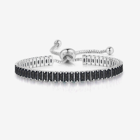 Wholesale Jewelry Light Luxury Geometric Rectangular Zircon Copper Electroplated Bracelet For Women