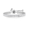 Wholesale Jewelry Light Luxury Geometric Rectangular Zircon Copper Electroplated Bracelet For Women