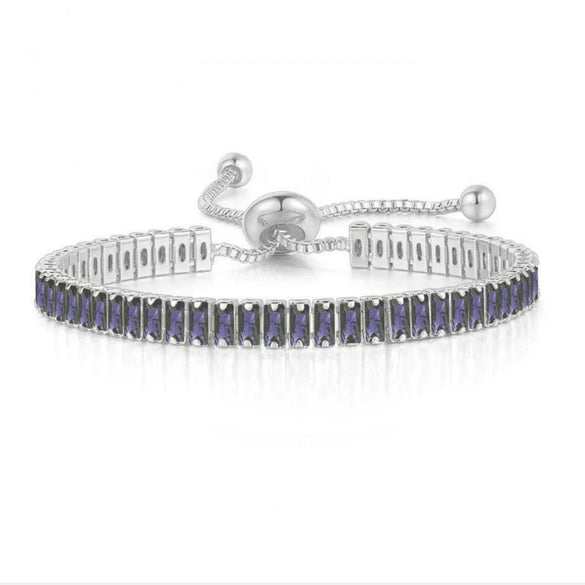 Wholesale Jewelry Light Luxury Geometric Rectangular Zircon Copper Electroplated Bracelet For Women