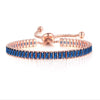 Wholesale Jewelry Light Luxury Geometric Rectangular Zircon Copper Electroplated Bracelet For Women