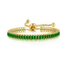 Wholesale Jewelry Light Luxury Geometric Rectangular Zircon Copper Electroplated Bracelet For Women
