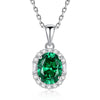 Wholesale Jewelry Light Luxury Geometric 925 Silver Aquamarine Cross Chain Necklace For Women