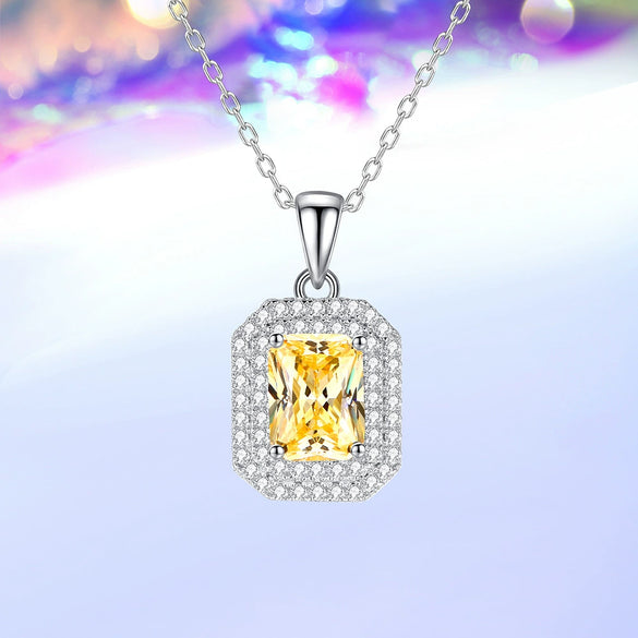 Wholesale Jewelry Light Luxury Geometric Silver Pendant Cross Chain Necklace With Diamond