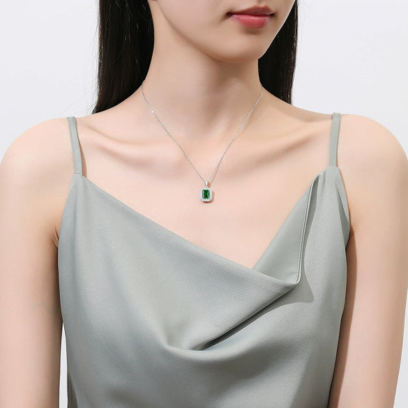 Wholesale Jewelry Light Luxury Geometric Silver Pendant Cross Chain Necklace With Diamond