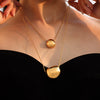 Wholesale Jewelry Light Luxury Geometric Stainless Steel And Titanium Steel Plated Gold Pendant Clavicle Necklace For Women