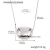 Wholesale Jewelry Light Luxury Geometric Stainless Steel And Titanium Steel Plated Gold Pendant Clavicle Necklace For Women