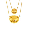 Wholesale Jewelry Light Luxury Geometric Stainless Steel And Titanium Steel Plated Gold Pendant Clavicle Necklace For Women