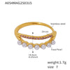 Wholesale Jewelry Light Luxury Geometric Stainless Steel 18K Gold Plated Ring For Women