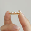 Wholesale Jewelry Light Luxury Geometric Stainless Steel 18K Gold Plated Ring For Women
