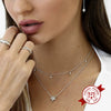 Wholesale Jewelry Light Luxury Geometric Star 925 Silver Snake Bone Chain Necklace