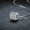 Wholesale Jewelry Light Luxury Geometric 925 Sterling Silver And Diamond Pendant Necklace For Women