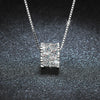 Wholesale Jewelry Light Luxury Geometric 925 Sterling Silver And Diamond Pendant Necklace For Women