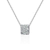 Wholesale Jewelry Light Luxury Geometric 925 Sterling Silver And Diamond Pendant Necklace For Women
