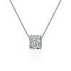 Wholesale Jewelry Light Luxury Geometric 925 Sterling Silver And Diamond Pendant Necklace For Women