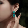 Wholesale Jewelry Light Luxury Geometric 925 Sterling Silver Mixed Gem Inlay Electroplated Ring Earrings Necklace Set