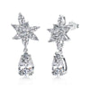 Wholesale Jewelry Light Luxury Geometric 925 Sterling Silver Mixed Gem Inlay Electroplated Ring Earrings Necklace Set