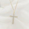 Wholesale Jewelry Light Luxury Geometric Titanium Steel And Copper Cross Pendant O Chain Necklace For Women