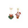 Wholesale Jewelry Light Luxury Geometric Zinc Alloy Christmas Tree Snowflake Santa Claus Deer Earrings With Electroplating