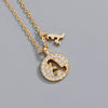 Wholesale Jewelry Light Luxury Ins Style S925 Sterling Silver Necklace With Letter Pendant And Cross Chain