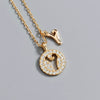 Wholesale Jewelry Light Luxury Ins Style S925 Sterling Silver Necklace With Letter Pendant And Cross Chain