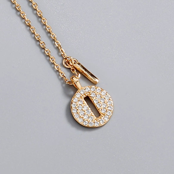 Wholesale Jewelry Light Luxury Ins Style S925 Sterling Silver Necklace With Letter Pendant And Cross Chain
