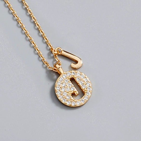 Wholesale Jewelry Light Luxury Ins Style S925 Sterling Silver Necklace With Letter Pendant And Cross Chain