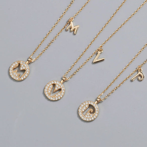 Wholesale Jewelry Light Luxury Ins Style S925 Sterling Silver Necklace With Letter Pendant And Cross Chain