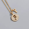 Wholesale Jewelry Light Luxury Ins Style S925 Sterling Silver Necklace With Letter Pendant And Cross Chain