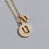 Wholesale Jewelry Light Luxury Ins Style S925 Sterling Silver Necklace With Letter Pendant And Cross Chain