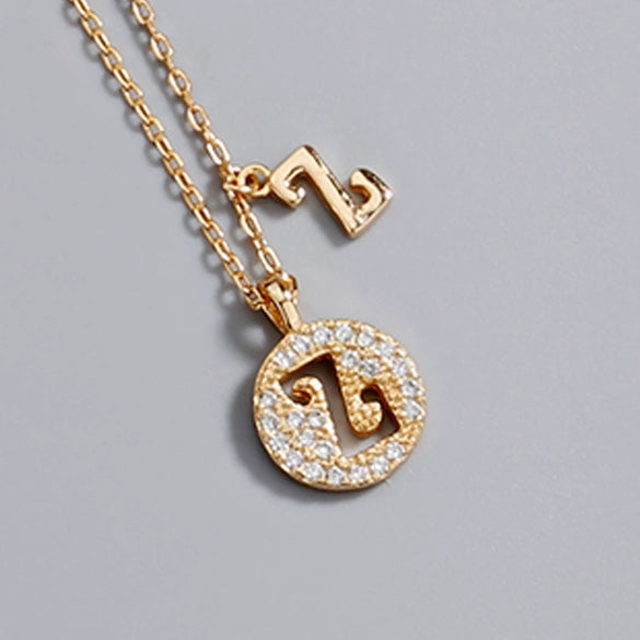 Wholesale Jewelry Light Luxury Ins Style S925 Sterling Silver Necklace With Letter Pendant And Cross Chain