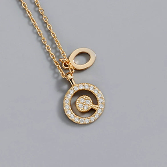Wholesale Jewelry Light Luxury Ins Style S925 Sterling Silver Necklace With Letter Pendant And Cross Chain
