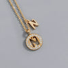 Wholesale Jewelry Light Luxury Ins Style S925 Sterling Silver Necklace With Letter Pendant And Cross Chain