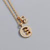 Wholesale Jewelry Light Luxury Ins Style S925 Sterling Silver Necklace With Letter Pendant And Cross Chain