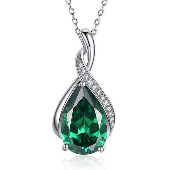 Wholesale Jewelry Light Luxury Minimalist Copper Pendant Necklace With Inlaid Zircon Dropshaped Design For Women