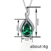 Wholesale Jewelry Light Luxury Minimalist Copper Pendant Necklace With Inlaid Zircon Dropshaped Design For Women