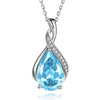 Wholesale Jewelry Light Luxury Minimalist Copper Pendant Necklace With Inlaid Zircon Dropshaped Design For Women