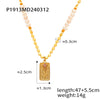 Wholesale Jewelry Light Luxury Natural Tiger Eye Pendant Freshwater Pearl Beaded Copper Necklace With Geometric Pattern And Electroplating