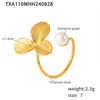 Wholesale Jewelry Light Luxury Pearl Flower 316L Stainless Steel Ring And Earrings With Electroplating