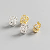 Wholesale Jewelry Light Luxury S925 Sterling Silver Geometric Chain Diamondembedded Earrings