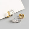 Wholesale Jewelry Light Luxury S925 Sterling Silver Geometric Chain Diamondembedded Earrings